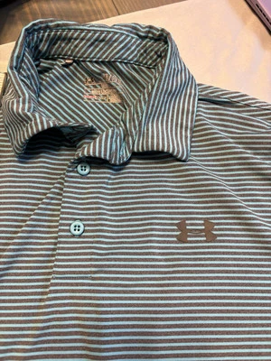 Camisa Polo Under Armour Para Hombres XL Manga Corta Atlética Rayas E-16 Foto 1 de 4
