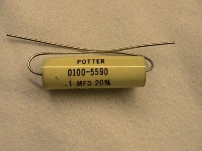 1 NOVO CAPACITOR DE FILME POTTER .1μfd 1250 WVAC 20% #0100-5590 - Imagem 1 de 2