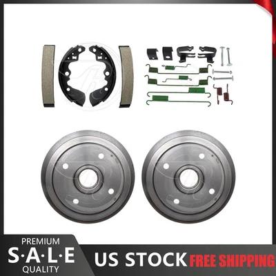 Kit de herrajes de tambores de freno y zapatas de freno trasero para 1995 1996 Geo Metro Foto 1 de 4