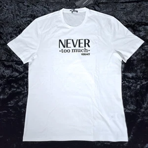 Camiseta Versace Never Too Much Blanca | Talla 42 | Precio de venta sugerido por el fabricante $565 - Imagen 1 de 7