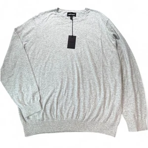 NWT Bonobos Slim Fit Crew Neck 100% Cotton Sweater Silver Casual Preppy Mens XXL - Picture 1 of 10