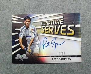 2024 Topps Chrome Graphite - Serve firmate #SS-PS Pete Sampras bianco 10/10 - Foto 1 di 2