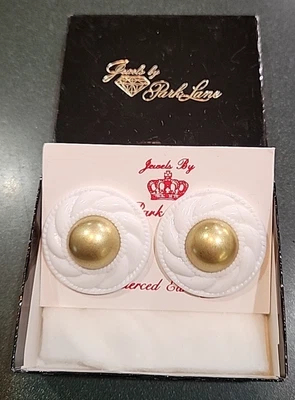Park Lane Gold Tone Chunky Pierced Stud Earrings NOS - Image 1 of 4