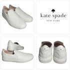 Kate Spade New York Azores Leather Women's Size 6.5 B Slip On Sneakers White