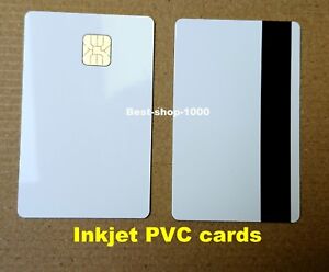 100x Plain PVC Sle4428 Chip Smart Card Inkjet Printable magnetic strip