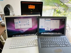 LOT of 3 Apple 17" Powerbook G4 A1052 & Macbook & Macbook Pro Laptop Computers - Picture 1 of 19