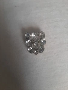 Antique Art Deco Vintage Silver Tone & Clear Rhinestone Fur Scarf Dress Clip - Picture 1 of 8