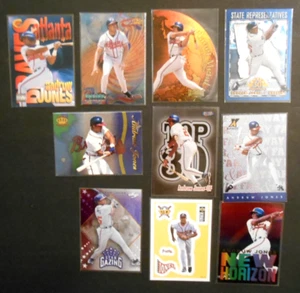 Lotto 10 carte ANDRUW JONES Atlanta Braves per lo più inserti - Foto 1 di 2
