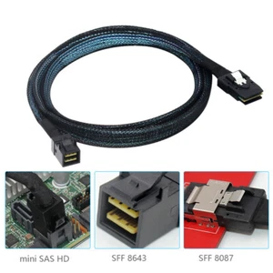 12Gbps Mini SAS HD 36Pin SFF-8643 do Mini SAS 36pin SFF-8087 Raid Kabel do transmisji danych - Zdjęcie 1 z 12