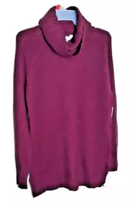 Time And Tru Damen Neu Pullover Pulli Lila Langarm Wasserfallausschnitt 5L32 - Bild 1 von 11