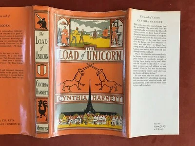 THE LOAD OF UNICORN~Cynthia Harnett~3rd UK~SGN~DJ + CAXTON'S CHALLENGE~1st Am ed - Image 1 of 4