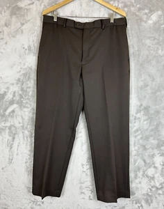 Perry Ellis Portfolio braune Anzughose mit flacher Vorderseite für Herren 36 x 39 Polyester - Bild 1 von 10