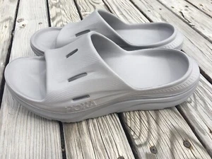 Hoka Unisex Ora Recovery Slide 3 Slip-On Gray Sandals Slippers Size Wmn 11 Men 9 - Picture 1 of 15
