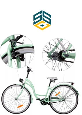 Maltrack Stadtfahrrad Dreamer mit Korb, 1-Gang, 28 Zoll, Citybike, Minze NEU - Bild 1 von 4