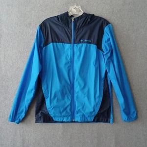 Columbia Hoodie Youth Large Blue Nylon Full Zip Activewear Casual Jacket Hoodie - Picture 1 of 15