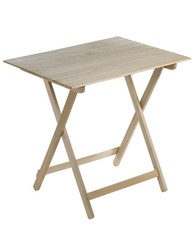 Tavolino Tavolo Pieghevole 60x80x75H in Legno Faggio Naturale Richiudibile
