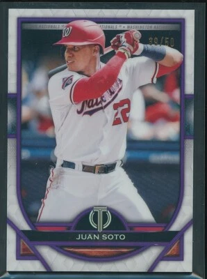 Juan Soto 2021 Topps Tribute Purple #18 39/50 - Image 1 of 2