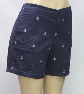 Caribbean Joe Women's Shorts Stretch Navy Size 14 - Picture 1 of 6