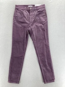 LOFT Corduroy Pants Women's 28/6 Petite Skinny Ankle Purple Stretch Fabric NWT - Picture 1 of 13
