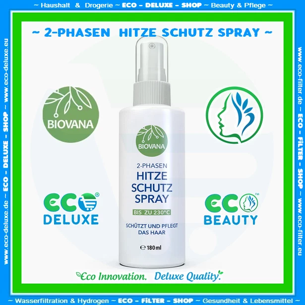 BIOVANA ♨️ Hitzeschutzspray schützt das Haar 🧑 vor Hitze bis 230° ~ 💰 SALE 🛒