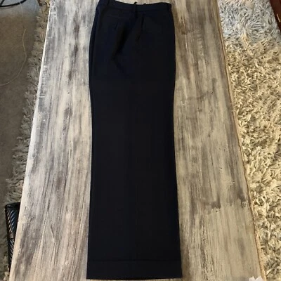 Focus 2000 Women’s Navy Cuffed Dress Pants SZ 8 Gorgeous 30 Inseam - Image 1 of 4
