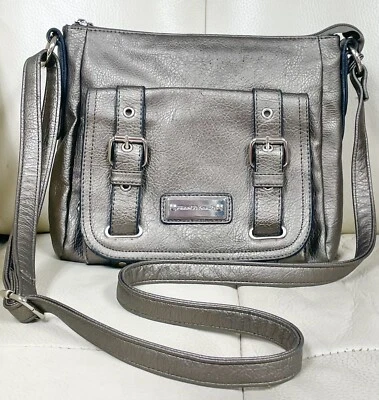 Bolso Bandolera Franco Sarto Metálico Taupe Bolso de Hombro Excelente Estado Foto 1 de 4
