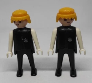 Playmobil Lot 2 Figurines Vintage hommes sheriff cow-boy Geobra 1974 Klicky - Imagen 1 de 8