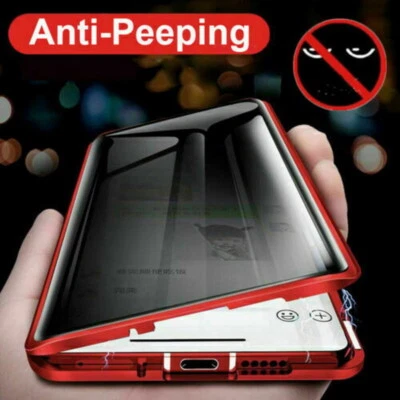 Case For Samsung S23 Ultra  S22 Ultra Anti-peep 360 Magnetic Metal Glass Cover - Image 1 of 4
