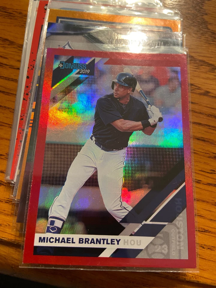 2019 Donruss Red Foil #63 Michael Brantley Houston Astros card - Image 1 of 1