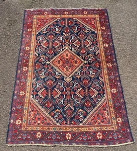 Vintage Traditional Handmade Oriental Multicolor Wool Rug Carpet 197 x 129 cm - Picture 1 of 9