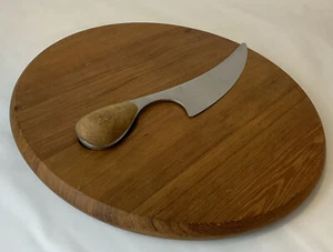 MCM Dansk Charcuterie Cheese Board With Knife by Torun Denmark Thailand 2 Pieces - Picture 1 of 9