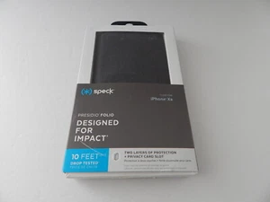 Speck Presidio Folio With Card Slot For iPhone XR 6.1" Screen Black/Grey New - Picture 1 of 10