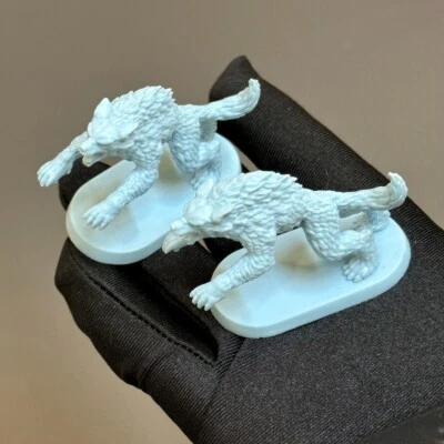 2PCS Wolf Monster Miniatures HeroQuest Board Game Figures DND Role Playing Toys - Image 1 of 4