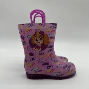 Paw Patrol Kids Waterproof Rain Boots Boots With Handles Size 9/10-Used - Picture 1 of 21