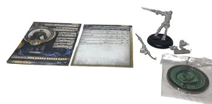 Warmachine Kickstarter ‘Sturgis the Corrupted’ 2 Cards & Cryx Miniatures/Holder - Picture 1 of 9