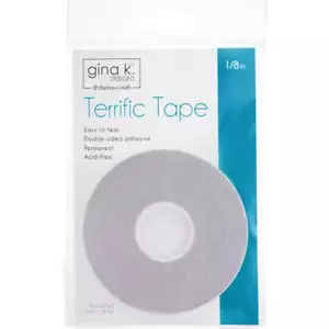 Gina K Designs TERRIFIC TAPE 1/8"- CLEAR Double Sided Photo Safe - Picture 1 of 1