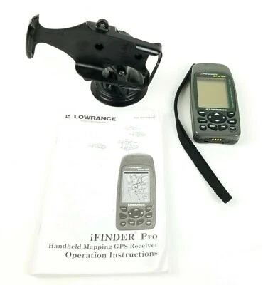 Lowrance iFinder Pro GPS+WAAS Receiver w/ Manual & Mount Fishing Hunting Tested - Image 1 of 4