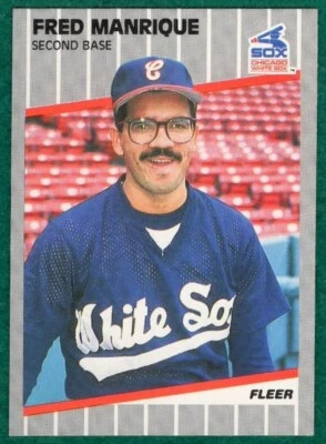 Fred Manrique - 1989 Fleer #503 - Chicago White Sox Baseball Card - Image 1 of 2