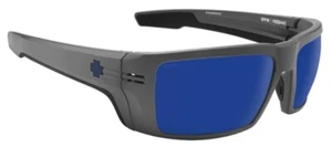 Spy Optic REBAR ANSI Sunglasses - Matte GUNMETAL / Happy POLAR Dark Blue Mirror - Picture 1 of 5