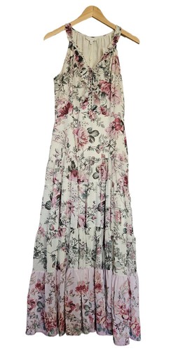 UNDERCOVER "Maxi abito floreale fluido super naturale di Secret Mission ""Emma"" con arricciature