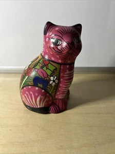 Vintage Yucatan Painted Cat Ceramic Mexican - Picture 1 of 6
