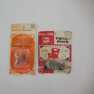 2 Packungen Vintage Möbel Twist Pins Scovill Dritz und Tate Bull Dog - Bild 1 von 4