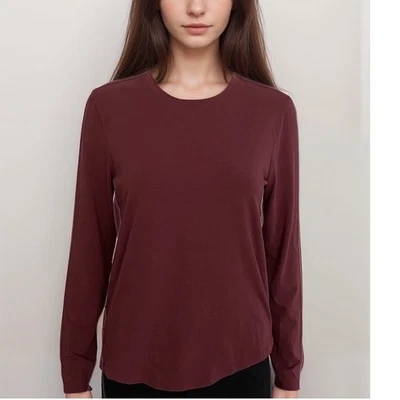 Lululemon Swiftly Relaxed Long Sleeve Top Size 4 Burgundy Athletic Base Layer - Image 1 of 4