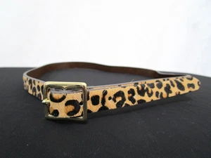 Target Faux Leopard Fur Bonded Leather Skinny Belt Women Sz M, 32"-36" - Picture 1 of 11