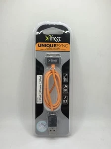 iFrogz UniqueSync 30-Pin USB Charge & Sync Cable Orange for iPod iPhone iPad - Picture 1 of 3