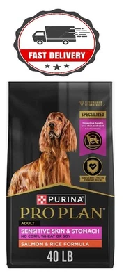 Purina Pro Plan Sensitive Skin & Stomach Adult Dog Food Salmon & Rice 30 lb Bag - Image 1 of 3