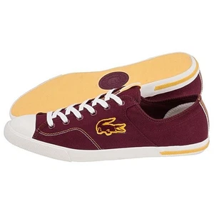 EUC Lacoste Newton Sneakers – Men’s 11.5 | Burgundy & Gold | EUC (Worn Once) - Picture 1 of 7