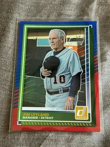 10252 2025 Donruss Baseball Red Blue Jim Leyland Detroit Tigers - Picture 1 of 2