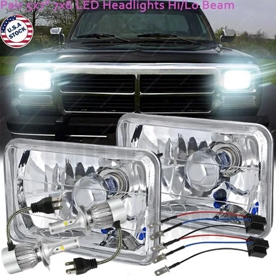 Par de faros LED Ramcharger de 5x7" 7x6" para Dodge W150/250/350 D100/150/250/350 Foto 1 de 4