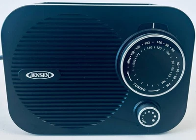 Radio de mesa portátil Jensen AM/FM - dial de sintonización grande - probado y funcionando Foto 1 de 4